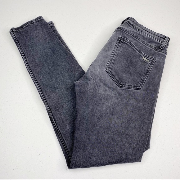 ZARA Skinny Button Fly Jeans Black 32